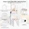 Makeup Dressing Table and Bench 3 Drawers and Cushioned Stool for Girls-White